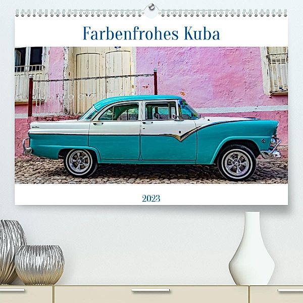 Farbenfrohes Kuba (Premium, hochwertiger DIN A2 Wandkalender 2023, Kunstdruck in Hochglanz), ellenlichtenheldt