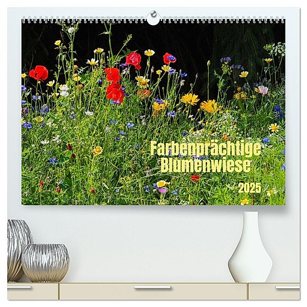 Farbenprächtige Blumenwiese (hochwertiger Premium Wandkalender 2025 DIN A2 quer), Kunstdruck in Hochglanz, Calvendo, Thilo Seidel