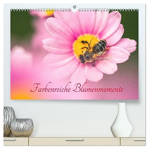 Farbenreiche Blumenmomente (hochwertiger Premium Wandkalender 2024 DIN A2 quer), Kunstdruck in Hochglanz, Alena Holtz