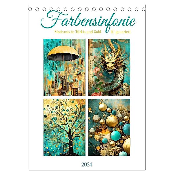 Farbensinfonie (Tischkalender 2024 DIN A5 hoch), CALVENDO Monatskalender, Cathrin Illgen