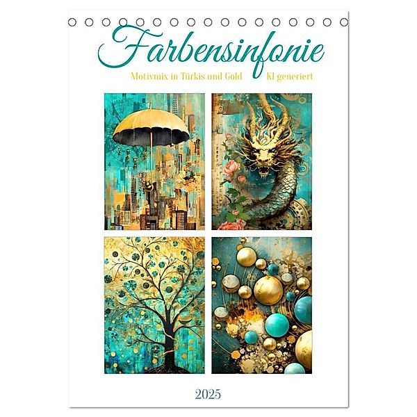 Farbensinfonie (Tischkalender 2025 DIN A5 hoch), CALVENDO Monatskalender, Calvendo, Cathrin Illgen
