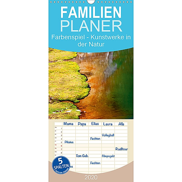 Farbenspiel - Kunstwerke in der Natur 2020 - Familienplaner hoch (Wandkalender 2020 , 21 cm x 45 cm, hoch), Christa Kramer