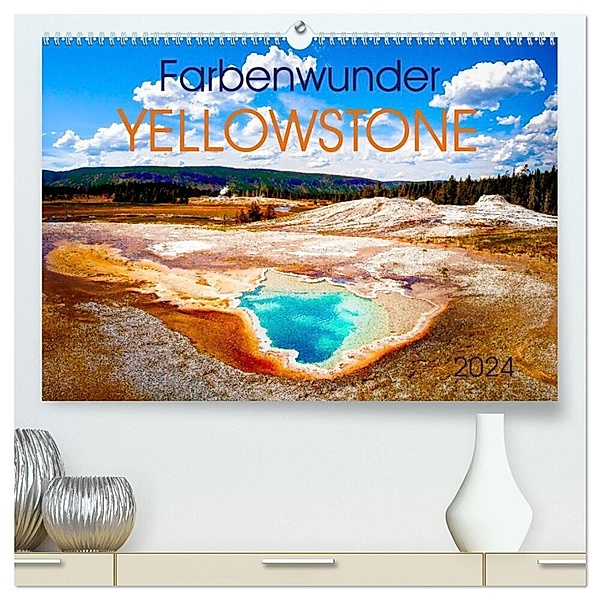 Farbenwunder Yellowstone (hochwertiger Premium Wandkalender 2024 DIN A2 quer), Kunstdruck in Hochglanz, Mike Hans Steffl