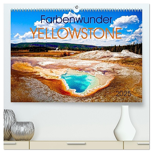 Farbenwunder Yellowstone (hochwertiger Premium Wandkalender 2025 DIN A2 quer), Kunstdruck in Hochglanz, Calvendo, Mike Hans Steffl