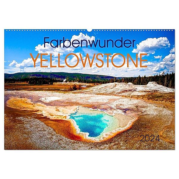 Farbenwunder Yellowstone (Wandkalender 2024 DIN A2 quer), CALVENDO Monatskalender, Mike Hans Steffl