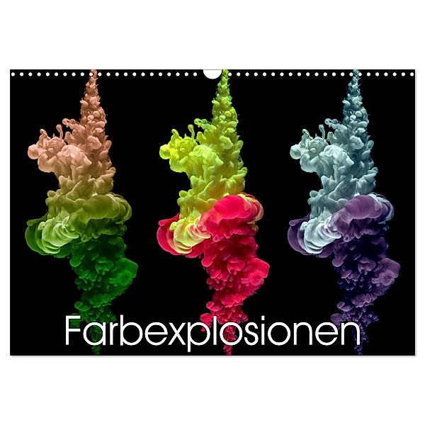 Farbexplosionen (Wandkalender 2024 DIN A3 quer), CALVENDO Monatskalender, Immephotography