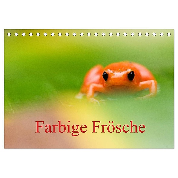 Farbige Frösche (Tischkalender 2024 DIN A5 quer), CALVENDO Monatskalender, Edwin Giesbers