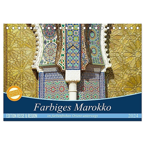 Farbiges Marokko (Tischkalender 2024 DIN A5 quer), CALVENDO Monatskalender, Thomas Wechsler