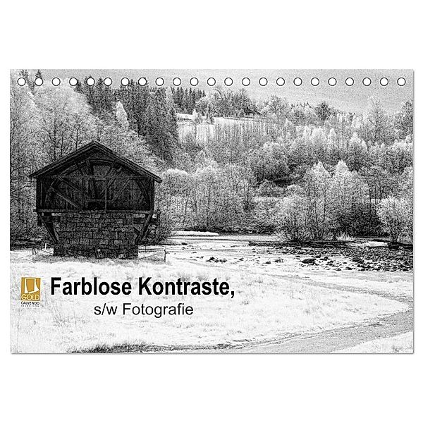Farblose Kontraste, s/w Fotografie (Tischkalender 2024 DIN A5 quer), CALVENDO Monatskalender, Dirk rosin