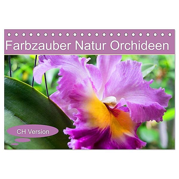 Farbzauber Natur Orchideen - CH Version (Tischkalender 2024 DIN A5 quer), CALVENDO Monatskalender, Babett Paul - Babett's Bildergalerie