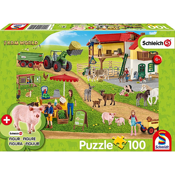 SCHMIDT SPIELE, schleich® Farm World, Bauernhof und Hofladen (Kinderpuzzle)