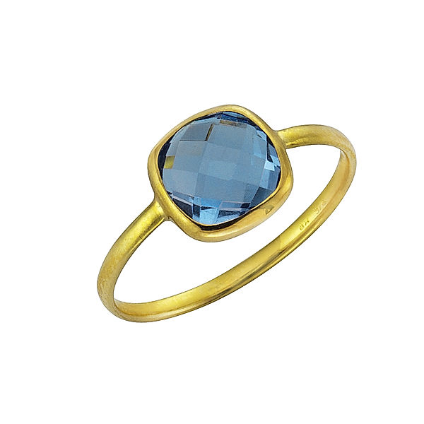 Fascination by Ellen K. Ring 375/- Gold Blautopas beh. blau Glänzend (Größe: 054 (17,2))