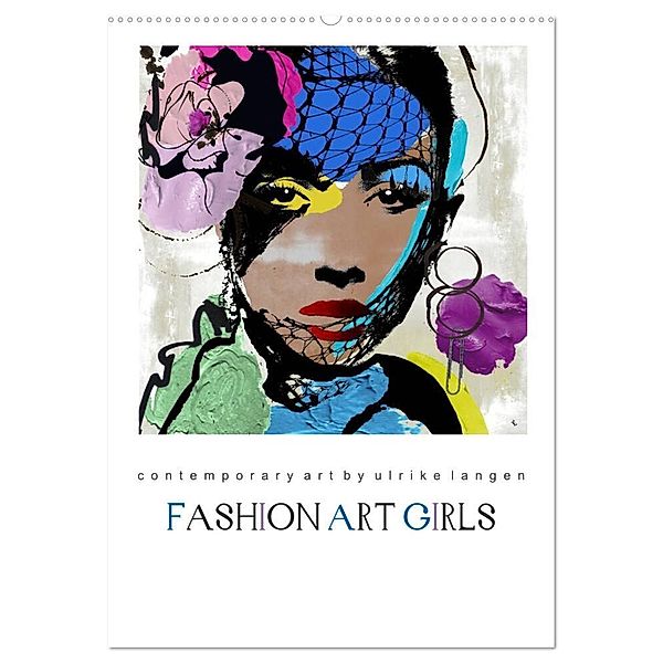 FASHION ART GIRLS (Wandkalender 2024 DIN A2 hoch), CALVENDO Monatskalender, Ulrike Langen