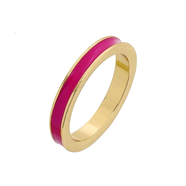 Fashionbox Ring Messing pink Glänzend (Größe: 048 (15,3))