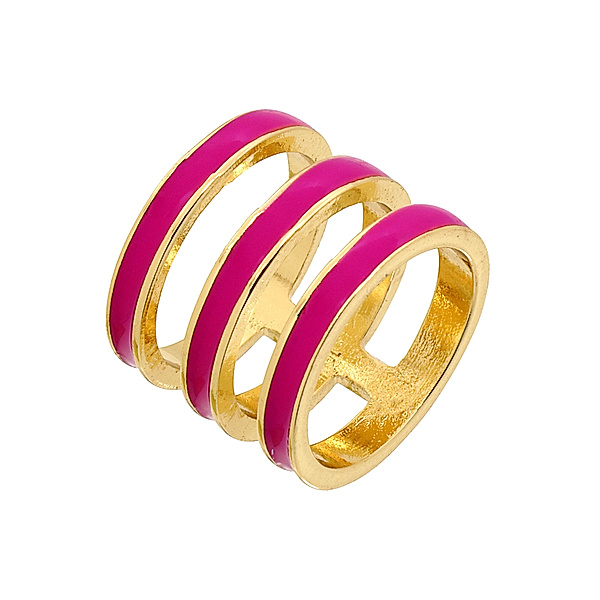 Fashionbox Ring Messing pink Glänzend (Größe: 052 (16,6))