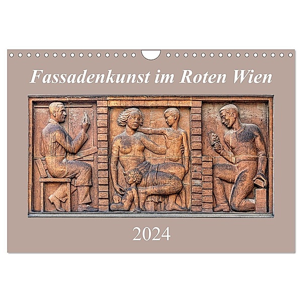 Fassadenkunst im Roten Wien (Wandkalender 2024 DIN A4 quer), CALVENDO Monatskalender, Werner Braun