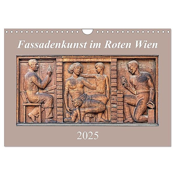 Fassadenkunst im Roten Wien (Wandkalender 2025 DIN A4 quer), CALVENDO Monatskalender, Calvendo, Werner Braun