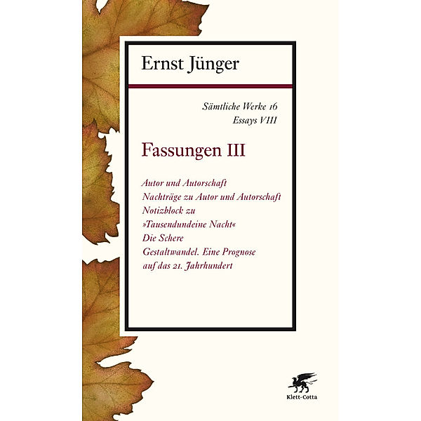 Fassungen.Tl.3, Ernst Jünger