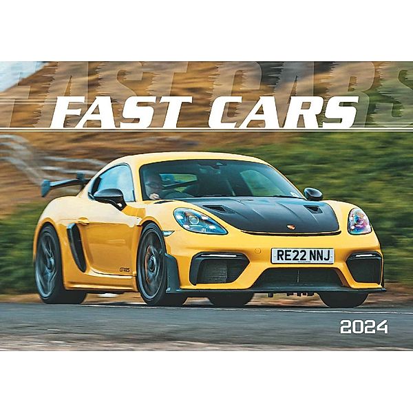 Fast Cars 2024 - Bildkalender 48,5x34 cm - mit vielen Zusatzinformationen zu den Luxuswagen - Technikkalender - Wandplaner - Wandkalender