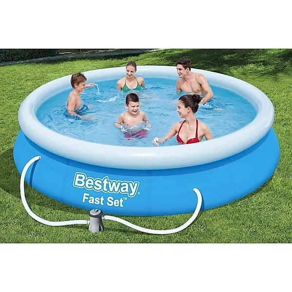 Bestway Deutschland GmbH Fast Set™ Pool-Set, rund, mit Filterpumpe 366 x 76 cm