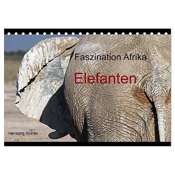 Faszination Afrika - Elefanten (Tischkalender 2024 DIN A5 quer), CALVENDO Monatskalender, Hansjörg Richter