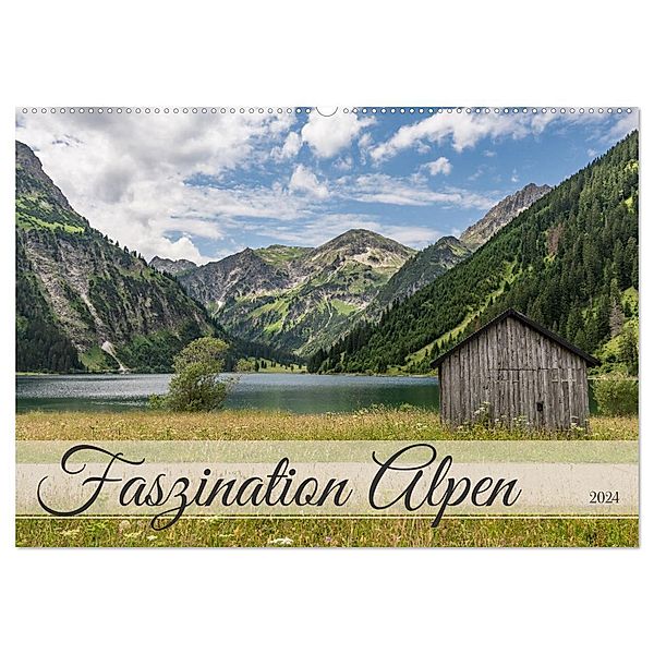 Faszination Alpen (Wandkalender 2024 DIN A2 quer), CALVENDO Monatskalender, Lisa Merdes