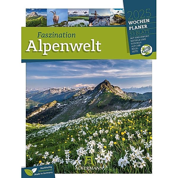 Faszination Alpenwelt - Wochenplaner Kalender 2025, Ackermann Kunstverlag
