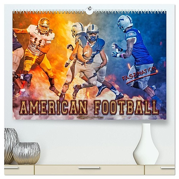 Faszination American Football (hochwertiger Premium Wandkalender 2024 DIN A2 quer), Kunstdruck in Hochglanz, Peter Roder