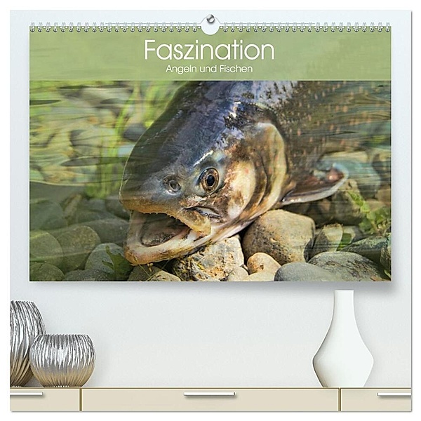 Faszination Angeln und Fischen (hochwertiger Premium Wandkalender 2024 DIN A2 quer), Kunstdruck in Hochglanz, Elisabeth Stanzer