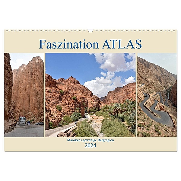Faszination ATLAS, Marokkos gewaltige Bergregion (Wandkalender 2024 DIN A2 quer), CALVENDO Monatskalender, Ulrich Senff