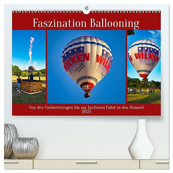 Faszination Ballooning (hochwertiger Premium Wandkalender 2025 DIN A2 quer), Kunstdruck in Hochglanz, Calvendo, Claudia Kleemann