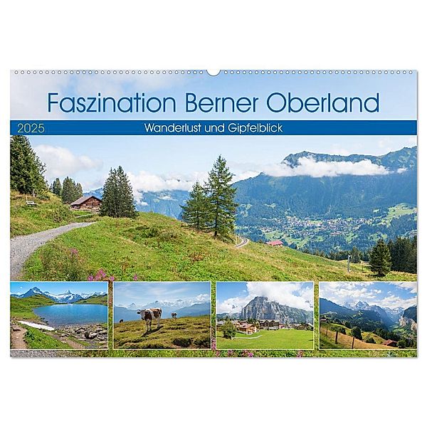 Faszination Berner Oberland - Wanderlust und Gipfelblick (Wandkalender 2025 DIN A2 quer), CALVENDO Monatskalender, Calvendo, SusaZoom