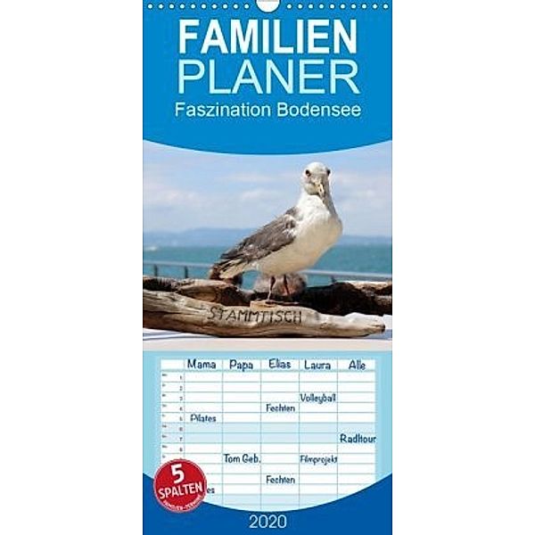 Faszination Bodensee - Familienplaner hoch (Wandkalender 2020 , 21 cm x 45 cm, hoch), Karsten-Thilo Raab