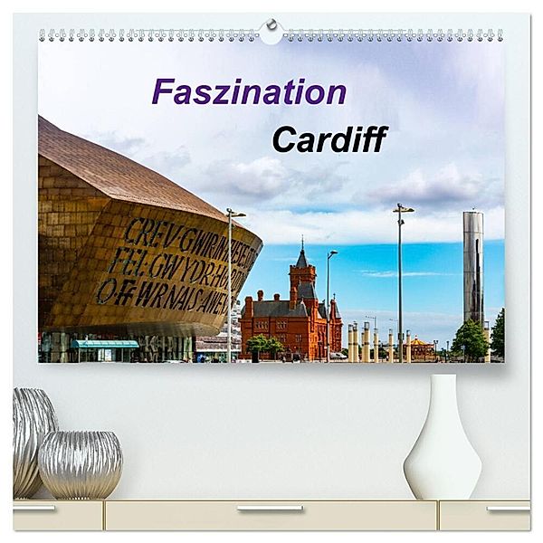 Faszination Cardiff (hochwertiger Premium Wandkalender 2024 DIN A2 quer), Kunstdruck in Hochglanz, Holger Much