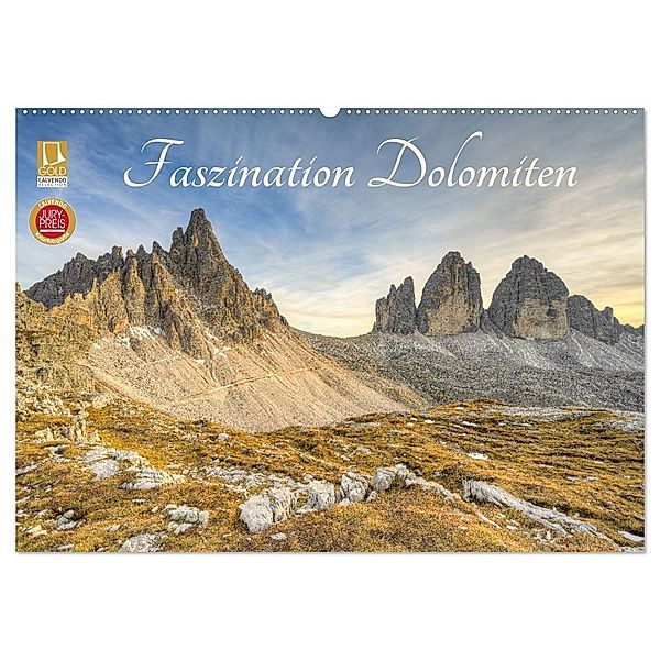 Faszination Dolomiten (Wandkalender 2024 DIN A2 quer), CALVENDO Monatskalender, Michael Valjak