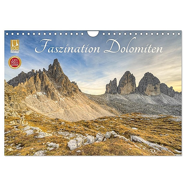 Faszination Dolomiten (Wandkalender 2024 DIN A4 quer), CALVENDO Monatskalender, Michael Valjak