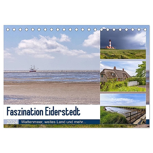Faszination Eiderstedt (Tischkalender 2024 DIN A5 quer), CALVENDO Monatskalender, Axel Matthies