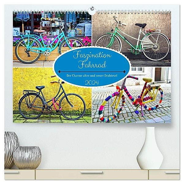 Faszination Fahrrad. Der Charme alter und neuer Drahtesel (hochwertiger Premium Wandkalender 2024 DIN A2 quer), Kunstdruck in Hochglanz, Rose Hurley