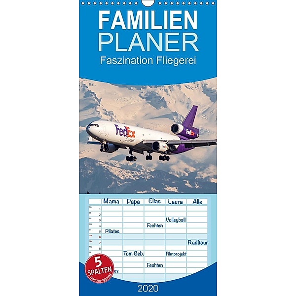 Faszination Fliegerei - Familienplaner hoch (Wandkalender 2020 , 21 cm x 45 cm, hoch), Tis Meyer