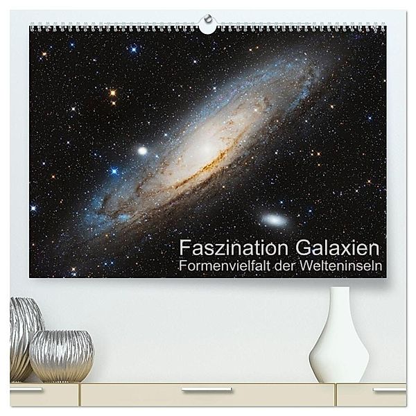 Faszination Galaxien Formenvielfalt der Welteninseln (hochwertiger Premium Wandkalender 2025 DIN A2 quer), Kunstdruck in Hochglanz, Calvendo, Dr. Kai Wiechen