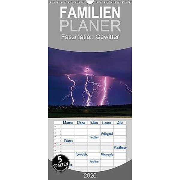 Faszination Gewitter - Familienplaner hoch (Wandkalender 2020 , 21 cm x 45 cm, hoch), Daniel Eggert