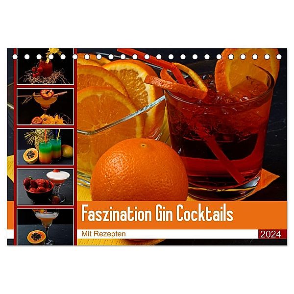 Faszination Gin Cocktails (Tischkalender 2024 DIN A5 quer), CALVENDO Monatskalender, Babetts Bildergalerie - Babett Paul