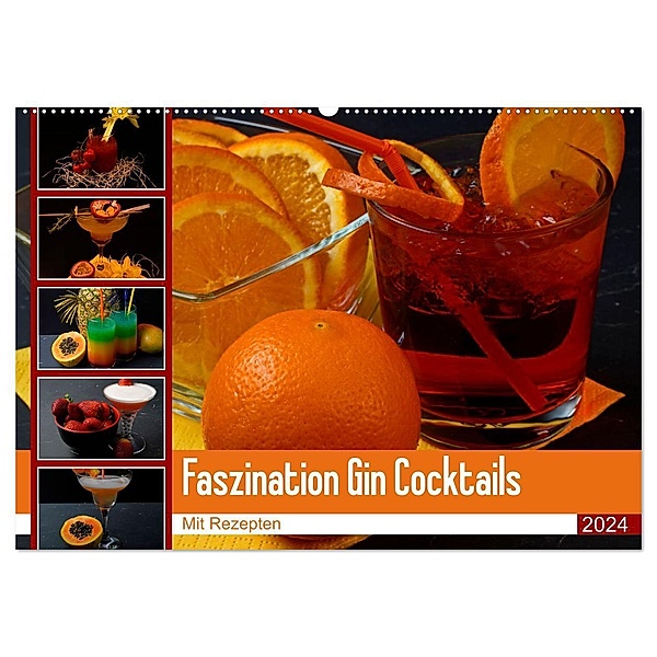 Faszination Gin Cocktails (Wandkalender 2024 DIN A2 quer), CALVENDO Monatskalender, Babetts Bildergalerie - Babett Paul