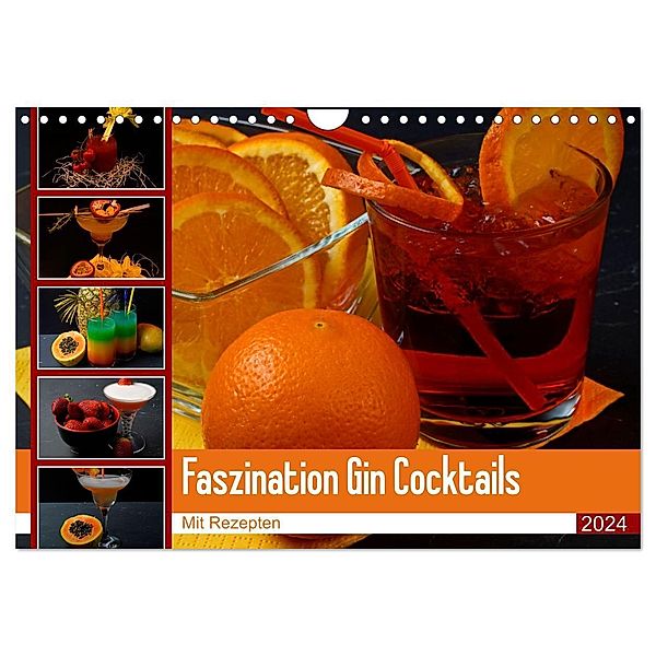 Faszination Gin Cocktails (Wandkalender 2024 DIN A4 quer), CALVENDO Monatskalender, Babetts Bildergalerie - Babett Paul