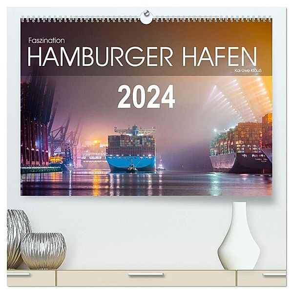 Faszination Hamburger Hafen (hochwertiger Premium Wandkalender 2024 DIN A2 quer), Kunstdruck in Hochglanz, kuk-foto / Kai-Uwe Klauß