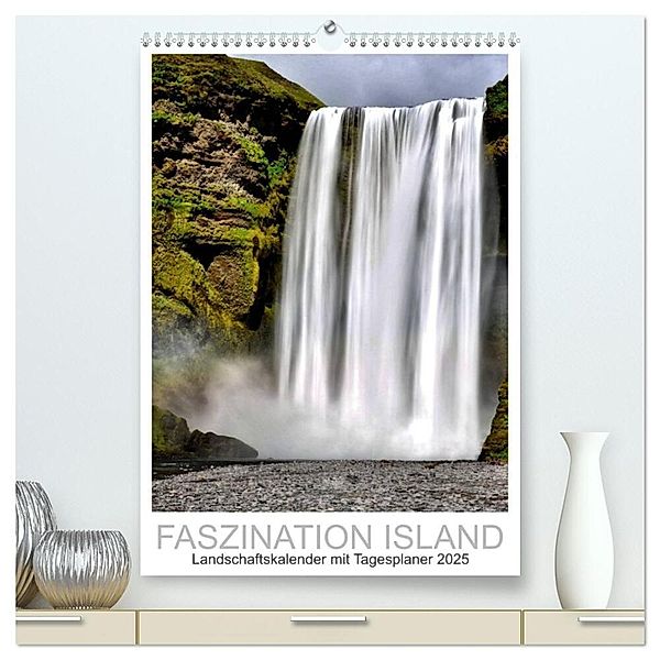 Faszination Island - Landschaftskalender mit Tagesplaner 2025 / Planer (hochwertiger Premium Wandkalender 2025 DIN A2 hoch), Kunstdruck in Hochglanz, Calvendo, Dirk Vonten