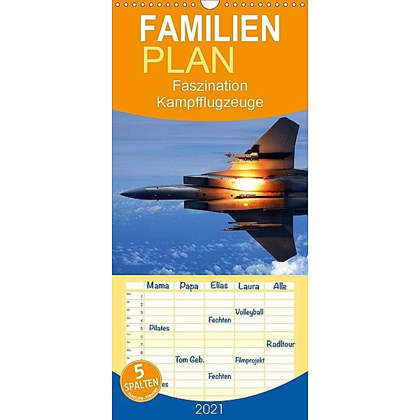 Faszination Kampfflugzeuge - Familienplaner hoch (Wandkalender 2021 , 21 cm x 45 cm, hoch), Elisabeth Stanzer