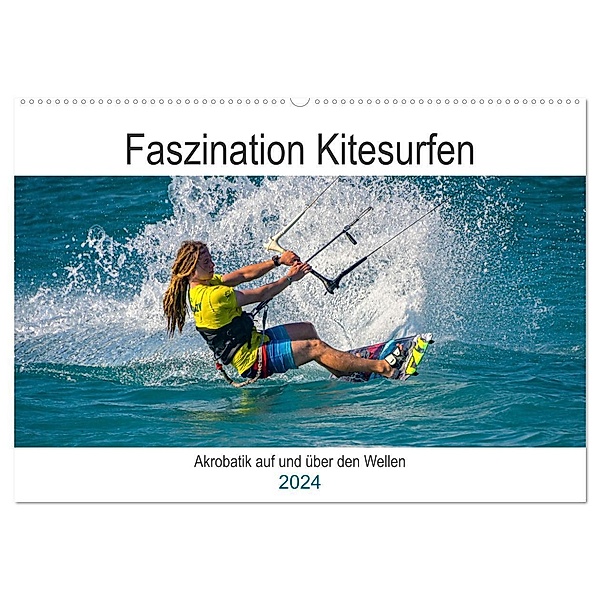 Faszination Kitesurfen (Wandkalender 2024 DIN A2 quer), CALVENDO Monatskalender, Michael Fahrenbach