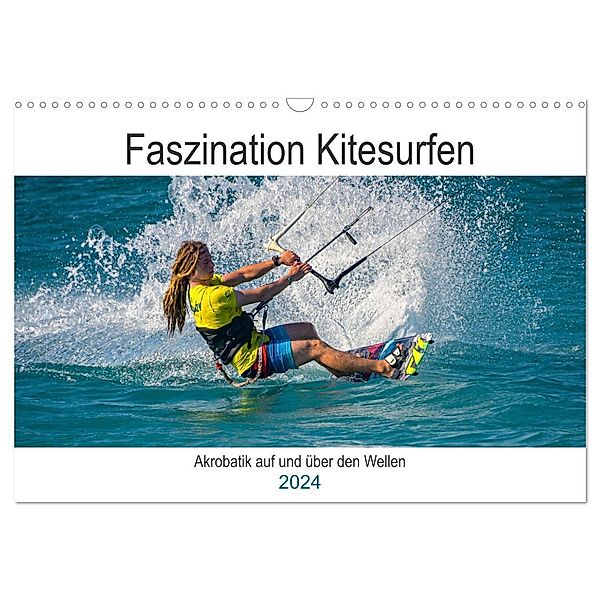 Faszination Kitesurfen (Wandkalender 2024 DIN A3 quer), CALVENDO Monatskalender, Michael Fahrenbach