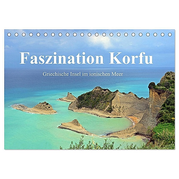 Faszination Korfu (Tischkalender 2025 DIN A5 quer), CALVENDO Monatskalender, Calvendo, Sarnade